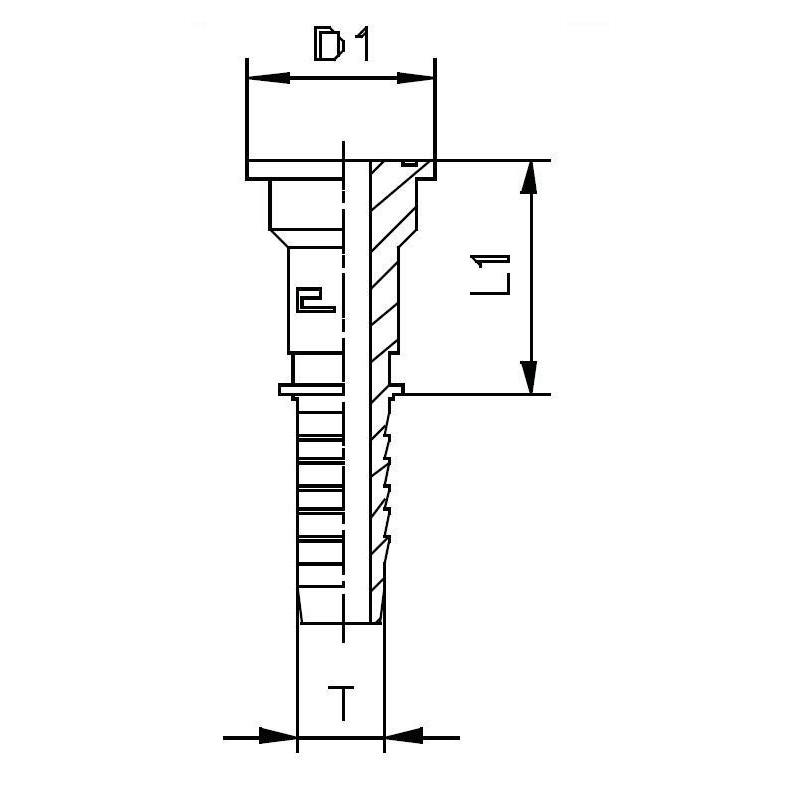 Фитинг DN 12 SFL 3/4 38.1