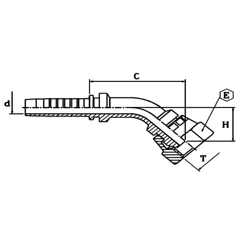 Фитинг DN 16 BSP (Г) 5/8 (45)