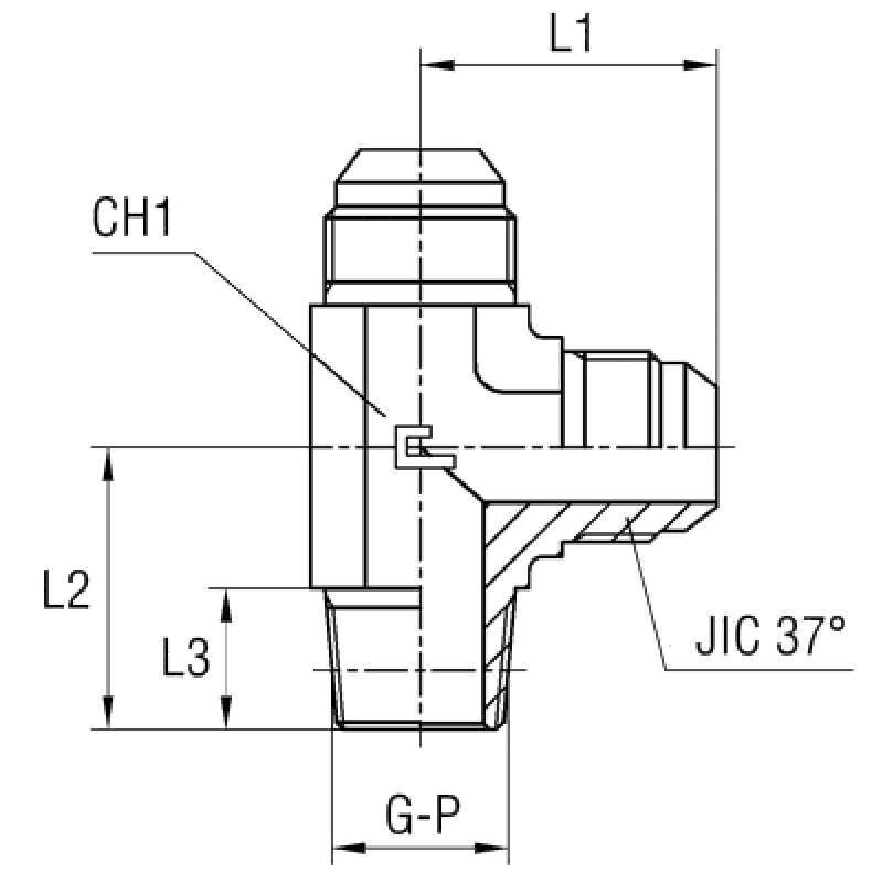Штуцер FLC JIC 3/4" BSPT1/2"