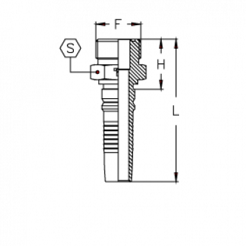 Фитинг DN 25 ORFS (Ш) 1.7/16 Interlock