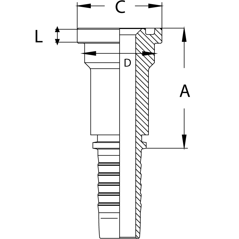 Фитинг DN 16 SFL 3/4 38.1