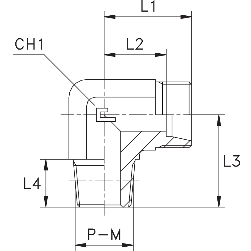 Штуцер FC90 DL08 NPT 1/4" (корпус)