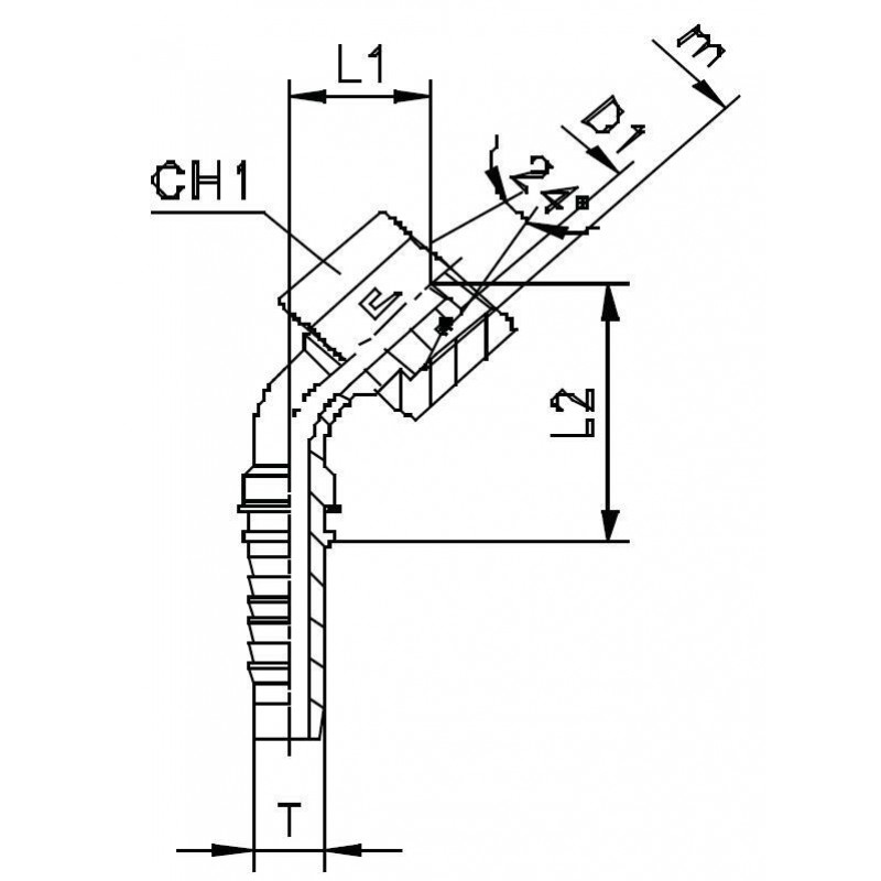 Фитинг DN 05 DKO-S (Г) 14x1.5 6 (45)