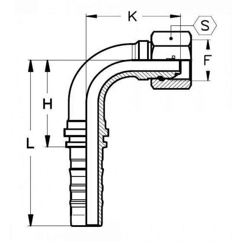 Фитинг DN 38 BSP (Г) 1.1/2 (90) CS