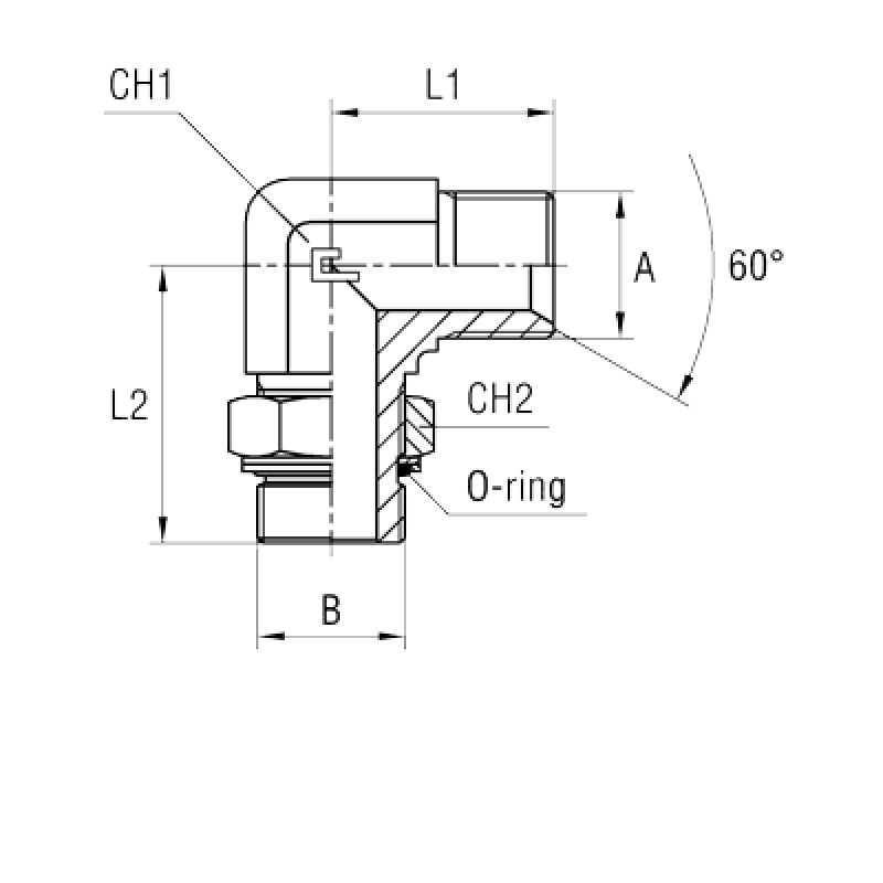 Штуцер FRG90 BSP 2" BSP 1.1/2"