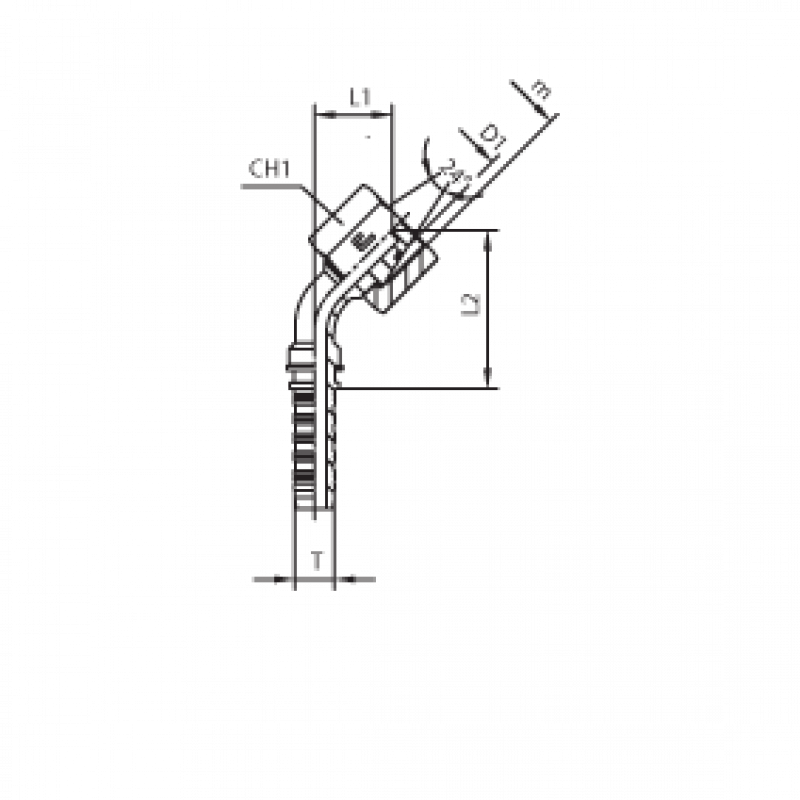 Фитинг DN 20 DKO-S (Г) 36x2 25 (45)E41