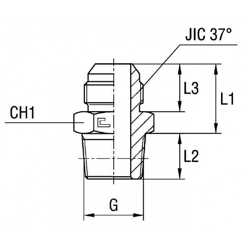 Штуцер FC JIC 3/4" BSPT3/4"