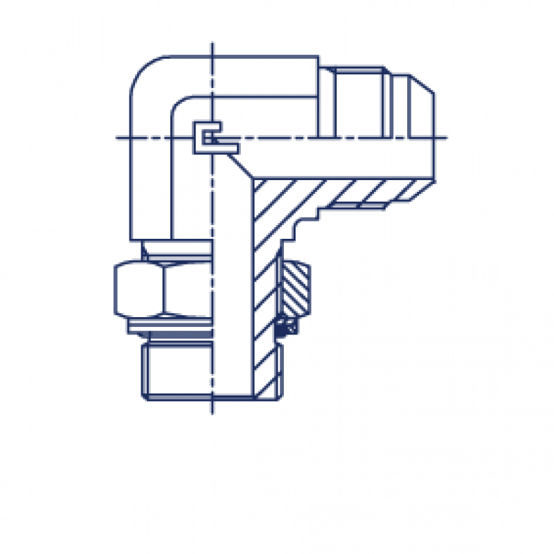 Штуцер FRG90 JIC 9/16" BSP1/2"