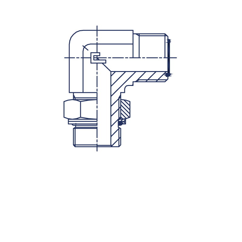 Штуцер FH90 D06 ORFS 9/16 - G3/8