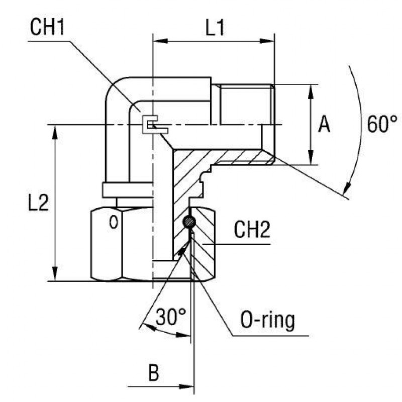 Соединение PFN90 BSP 5/8 - BSP 5/8