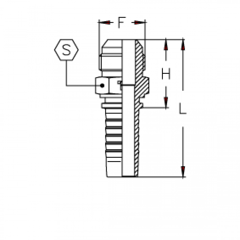 Фитинг DN 08 JIC (Ш) 1/2