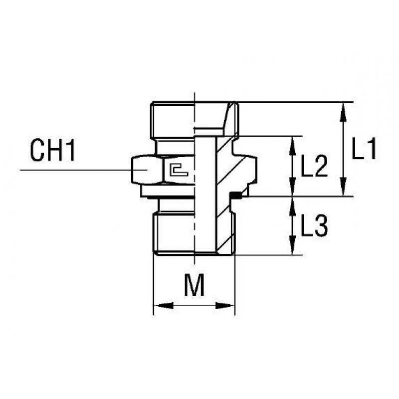Штуцер FE DS20 M22x1.5 (корпус)
