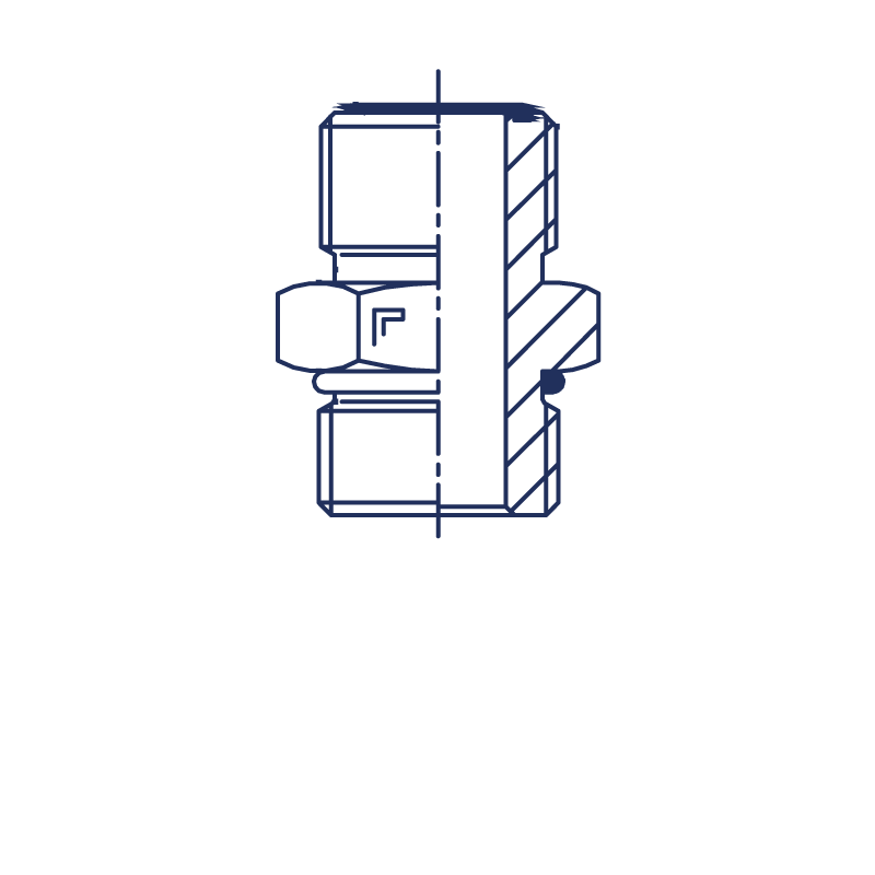 Соединение ORFS 11/16" UNF 3/4"