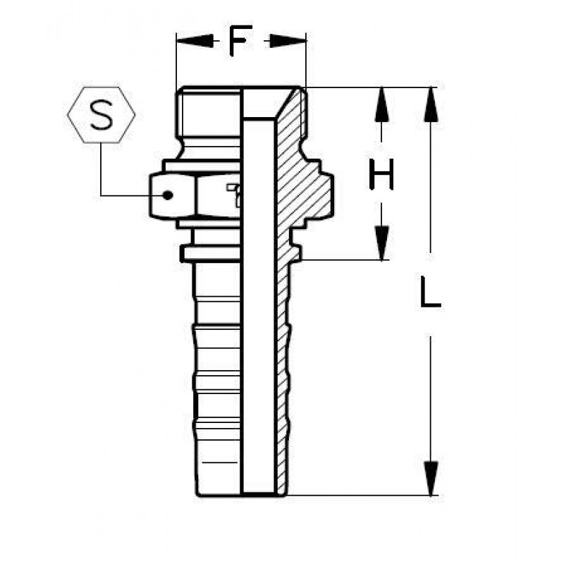 Фитинг DN 20 BSP (Ш) 3/4 CS