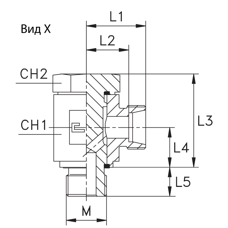 Соединение JE DS10 М16х1.5 (корпус)