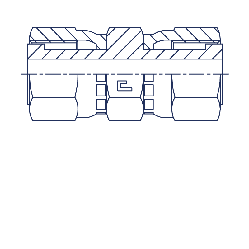 Соединение FH D12 ORFS 13/16 (обжатая гайка)