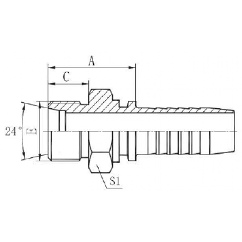 Фитинг DN 06 DKO-S (Ш) 18x1.5 10