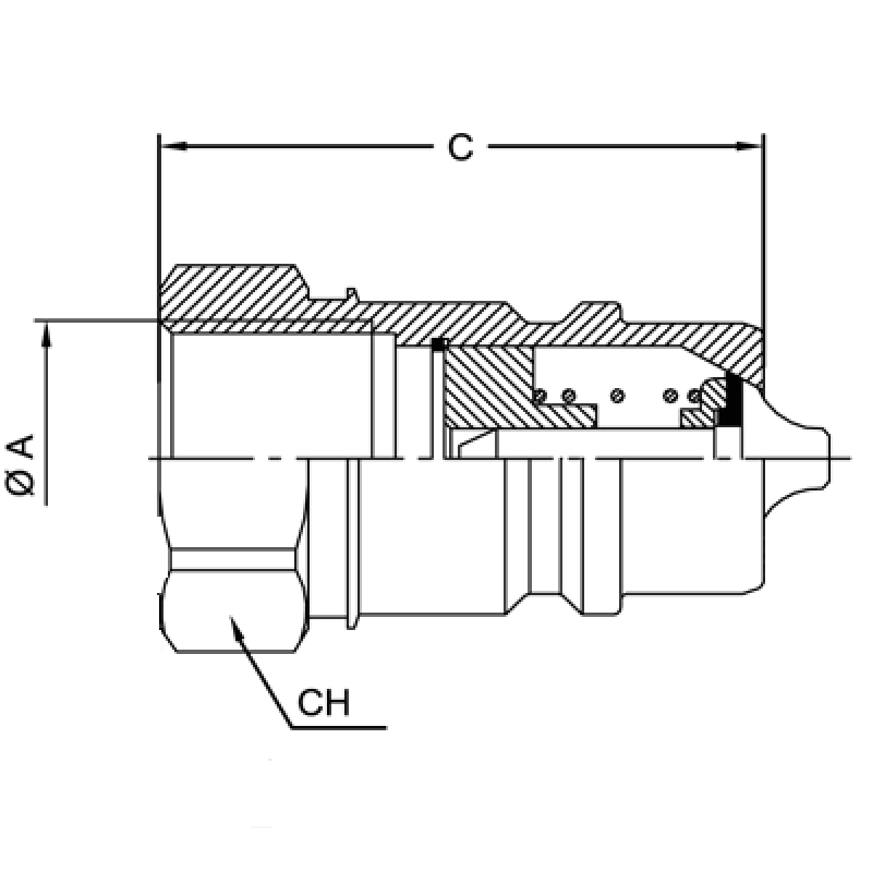 БРС ISO A BSP 1.1/2 - D1.1/2 Ниппель VSAA