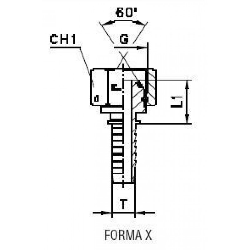 Фитинг DN 20 BSP (Г) 1(штифтованная гайка) (o-ring)