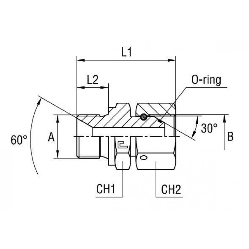 Соединение PFN BSP 1/2" BSP 3/4&quo...