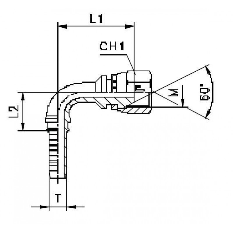 Фитинг DN 12 DKM (Г) 18x1.5 (90)
