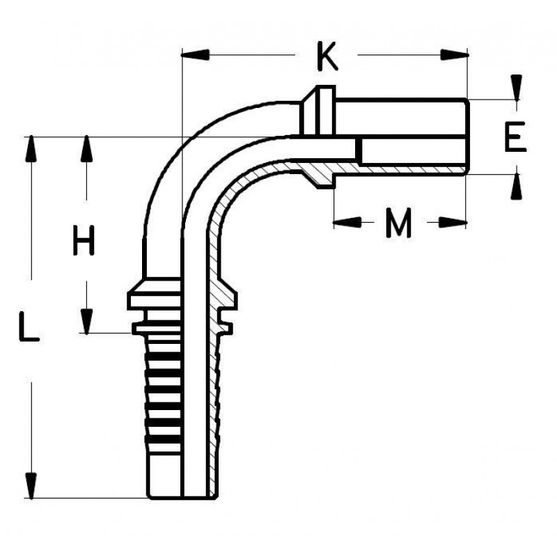 Фитинг DN 10 BEL (Ш) 15 (90)