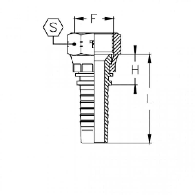 Фитинг DN 10 JIC (Г) 7/8