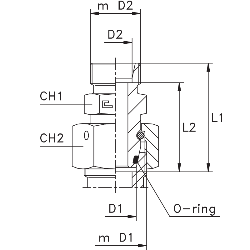 Соединение PNF DS6 М24х1.5 (корпус)