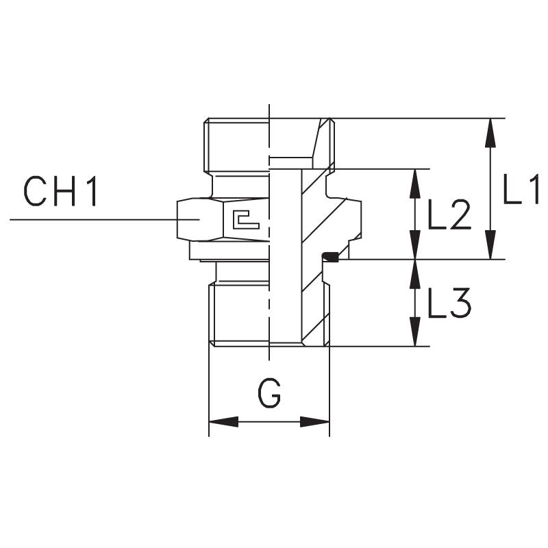Штуцер FE DLL08 BSP 1/8" (корпус)