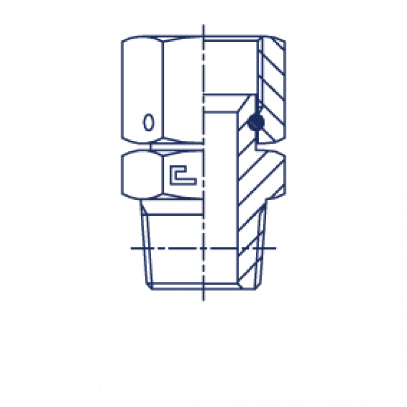 Штуцер FNC JIC 7/8" NPT 1/2"