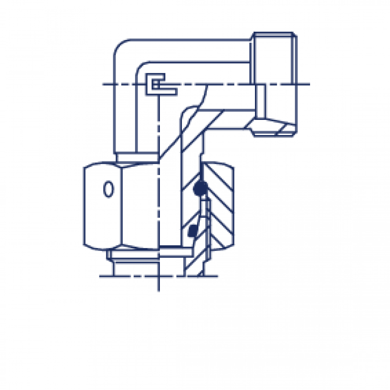 Соединение PN90 DS06 М14х1.5 DL06 M12x1.5 (корпус)