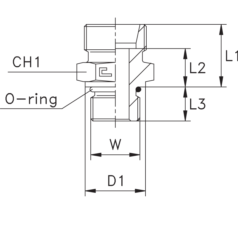 Штуцер FA DS06 UNF 1/2" (корпус)