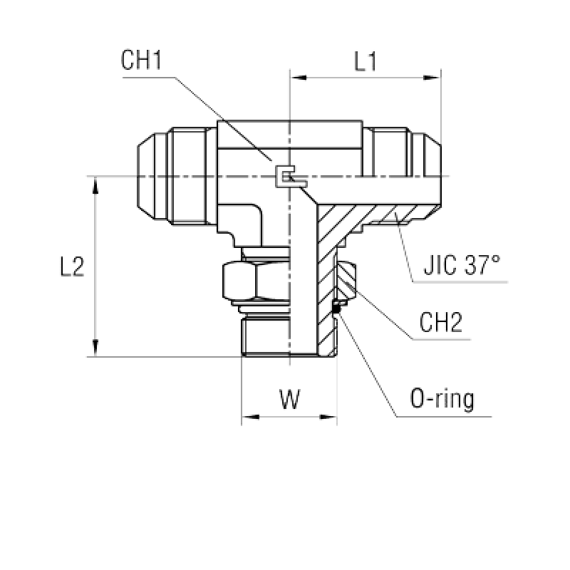 Штуцер FRTA JIC 1.5/16" UNF1.5/16"
