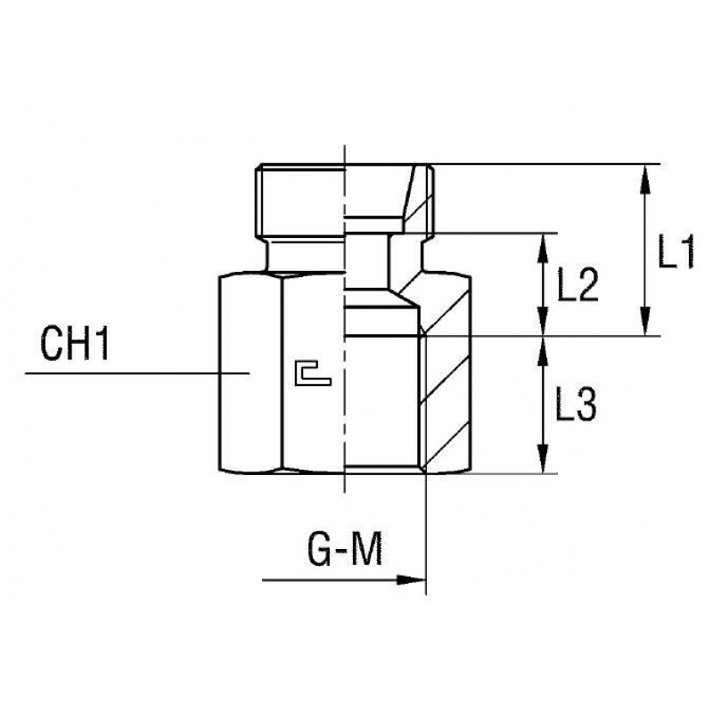 Соединение PS DL10 BSP 1/4" (кор...