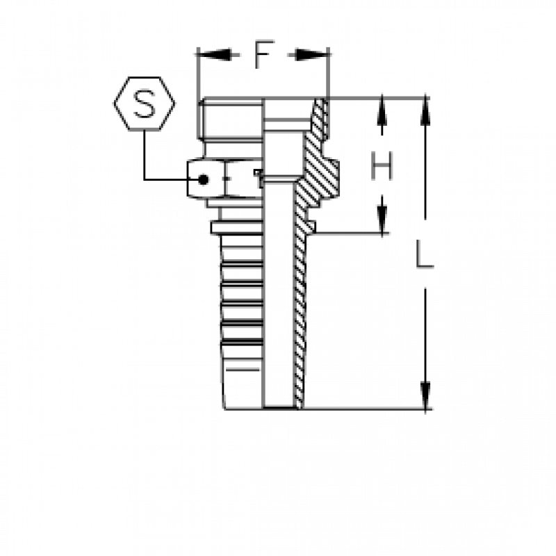 Фитинг DN 08 DKO-S (Ш) 18x1.5 10