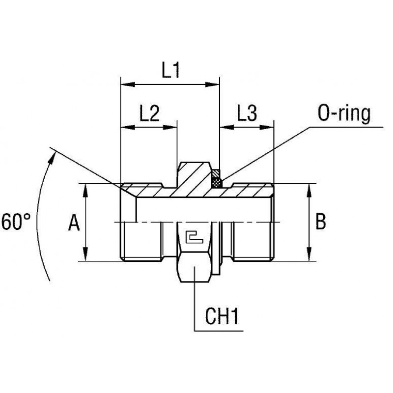 Штуцер FH М 30х1.5 М 33х2