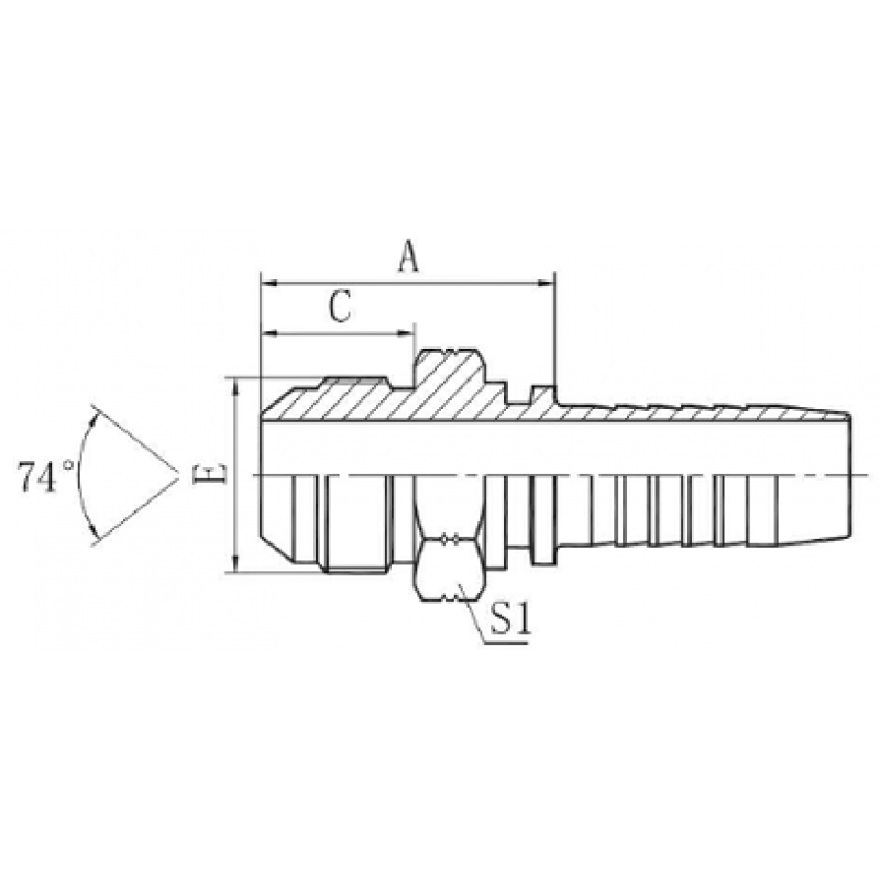 Фитинг DN 38 JIC (Ш) 1.7/8