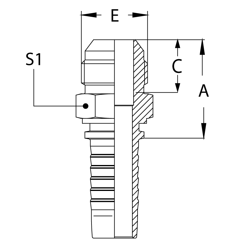 Фитинг DN 38 JIC (Ш) 1.7/8