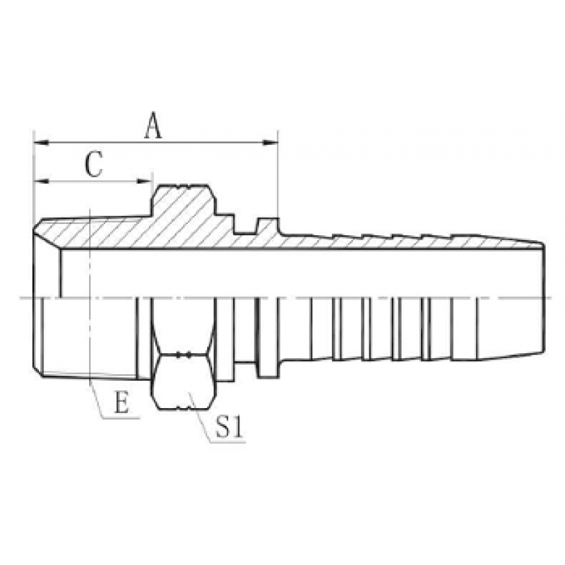 Фитинг DN 06 BSPT 3/8