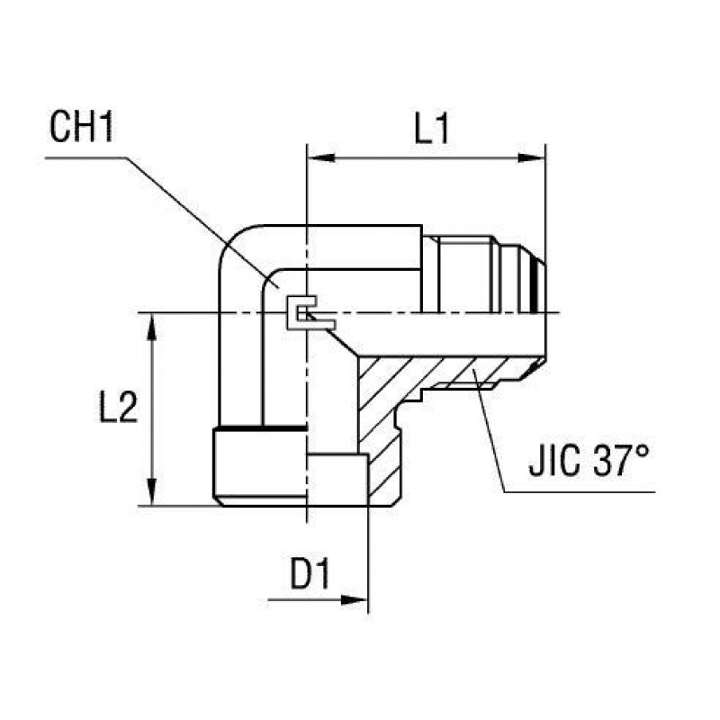 Соединение WS90 JIC 1.5/16"