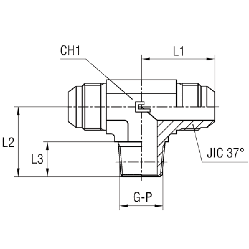 Штуцер FTC JIC 1.1/16" BSP3/4"