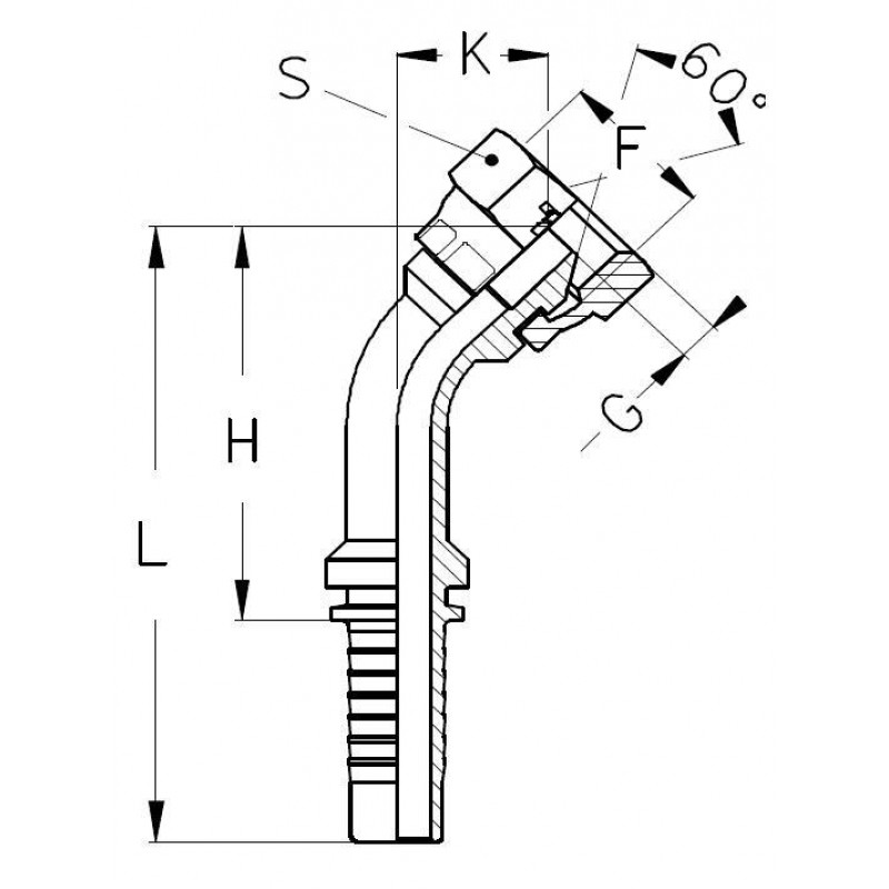 Фитинг DN 20 BSP (Г) 3/4 (45)